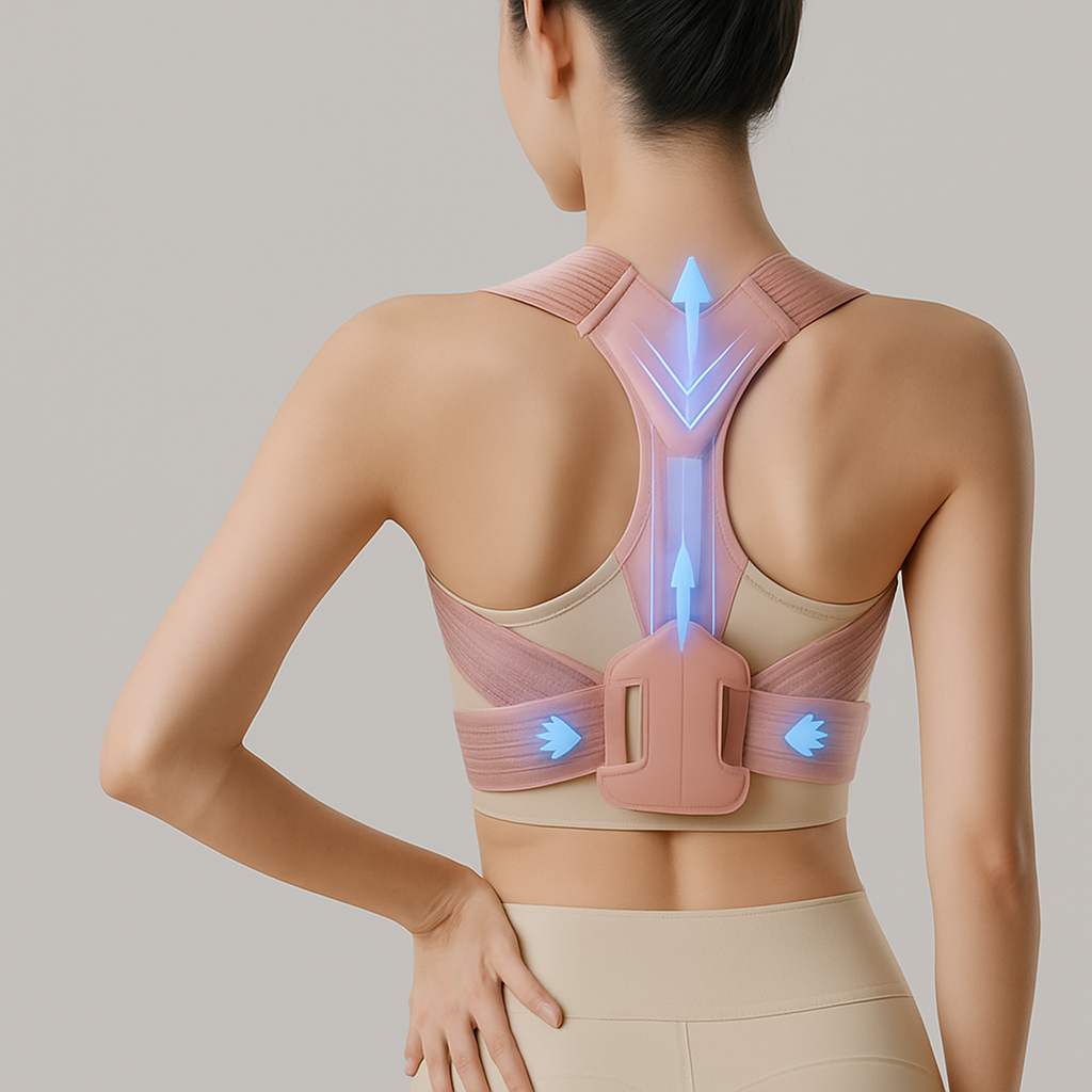 BodyZen Adjustable Breathable Posture Corrector for Women – Lightweight Back and Shoulder Support Belt