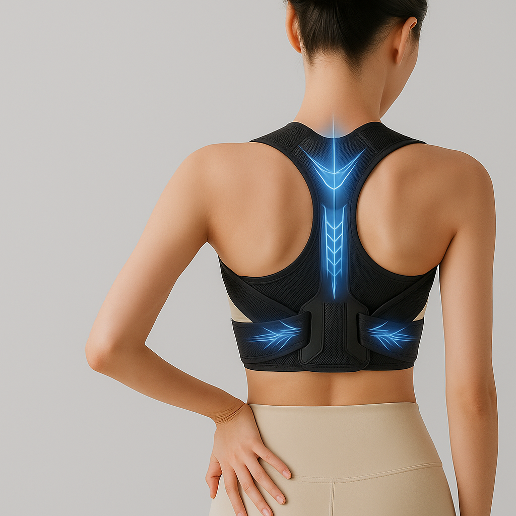 BodyZen Adjustable Breathable Posture Corrector for Women – Lightweight Back and Shoulder Support Belt